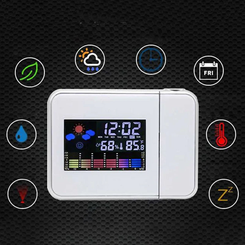 skorter | Rotating Projection Color Screen Temperature Electronic Clock