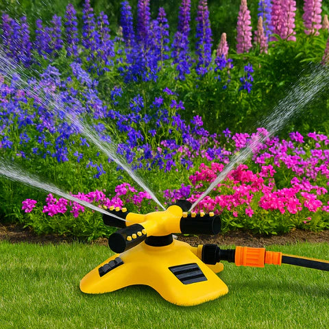 Skorter | 360° Rotating Lawn Sprinkler | Stable, Multi-Angle Nozzles for Even Coverage in Large Gardens