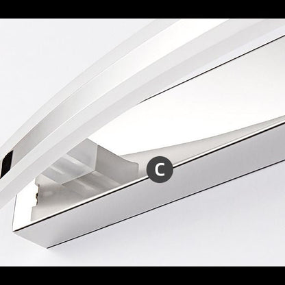 Skorter | Leigh Modern Minimalist Oval LED Wall Lamp Chrome Bedroom/Bathroom Metal Acrylic