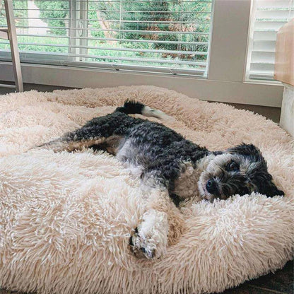 Skorter | Long Plush Donut Pet Bed with Washable Cover and Non-Slip Base