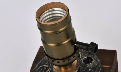 Skorter | Vintage Industrial Iron Light Bulb 1-Light Table Lamp