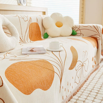 Skorter | Floral Essence Chenille Sofa Wrap