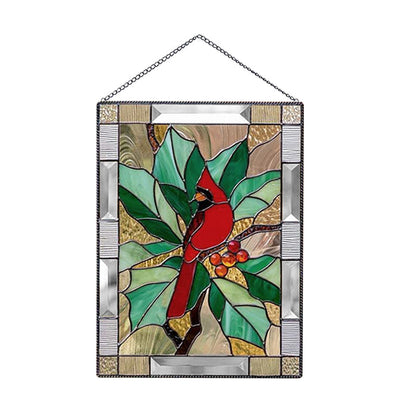 skorter | Cardinal Stained Glass Window Panel