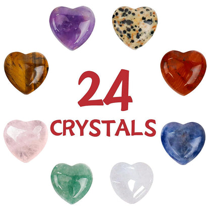 Skorter | 24-pack Valentine's Day cards with heart-shaped crystals
