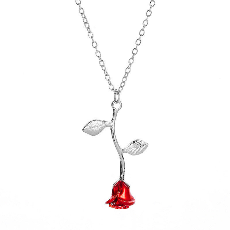 Skorter | 3D Rose Pendant Necklace