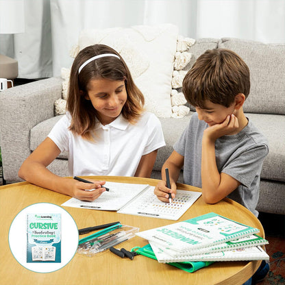 Skorter | Cursive Practice Sentence Reusable Exercise Notebooks for Children