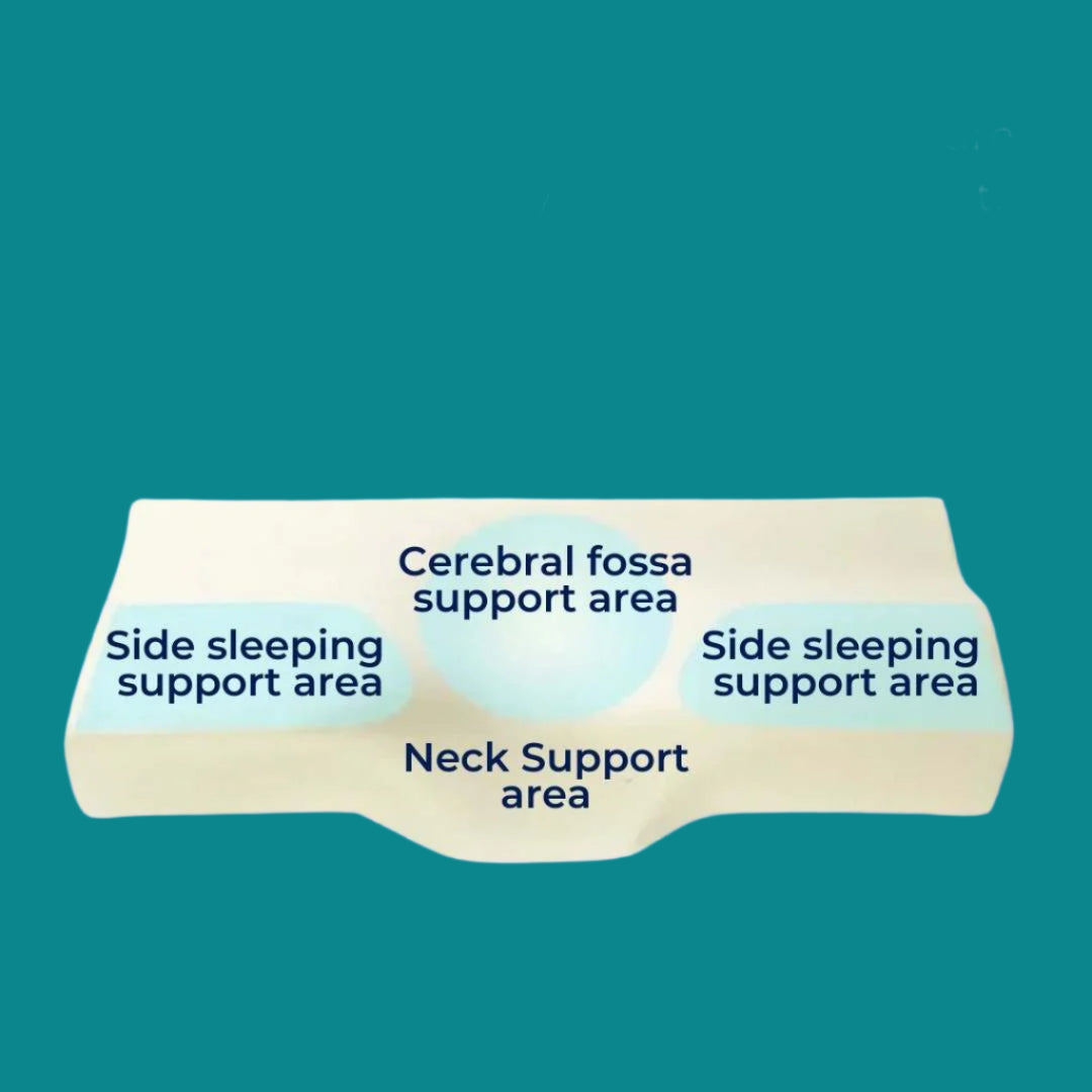 Skorter | Memory Foam Neck Support Pillow - Contoured Design for Neck Pain Relief & Improved Sleep Quality