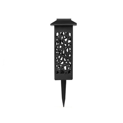 Skorter | Outdoor Solar Hollow Square Column LED Patio Lawn Ground Stake Light