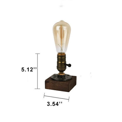 Skorter | Vintage Industrial Iron Light Bulb 1-Light Table Lamp