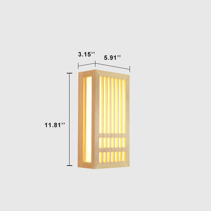 Skorter | ShizuLight | Japanese Wooden LED Wall Lamp – Minimalist Zen-Inspired Lighting