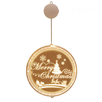 Skorter | Christmas LED Acrylic Decoration Round Suction Cup Light