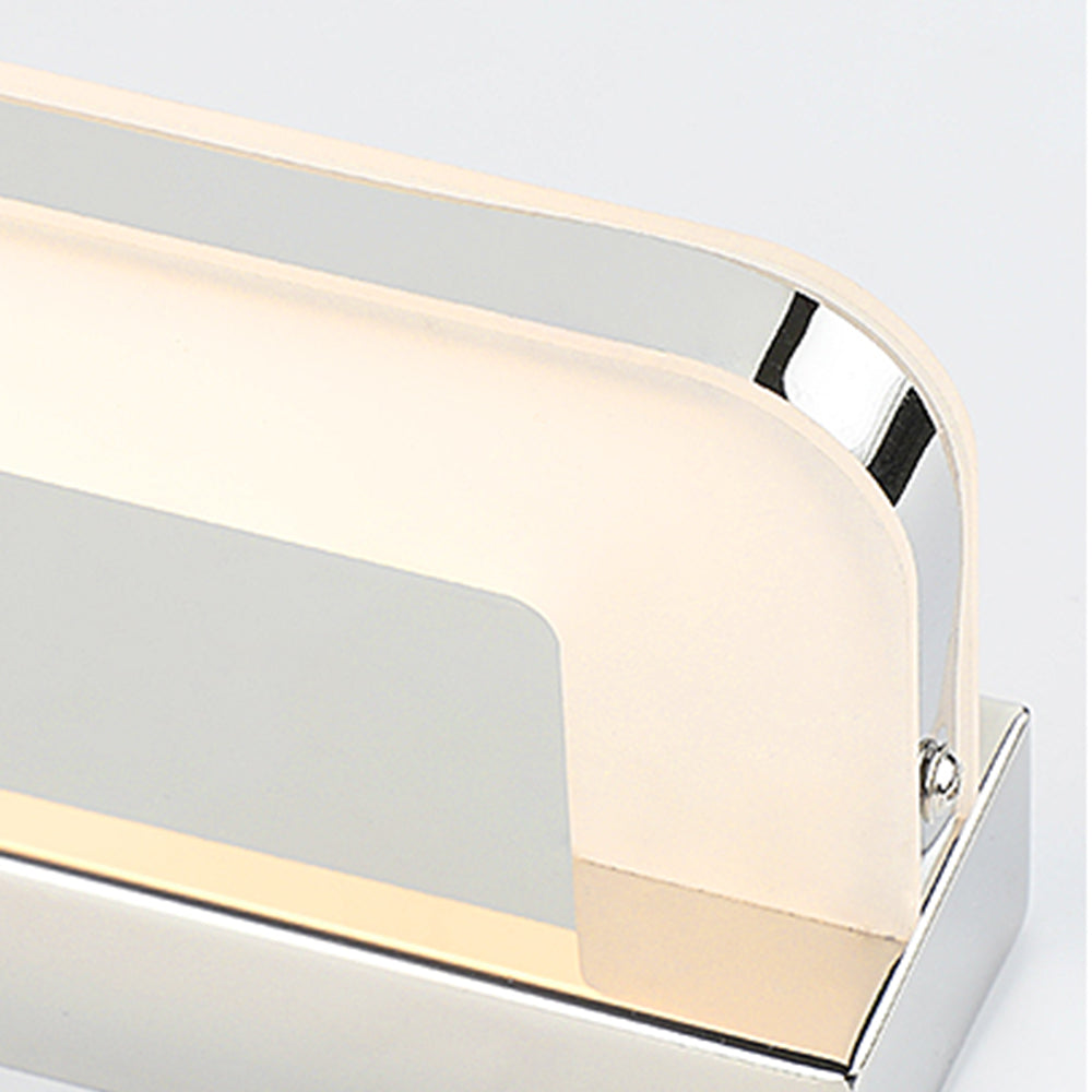 Skorter | Scandinavia Linear Mirror Wall Lamp, Chrome/Black, Bedroom