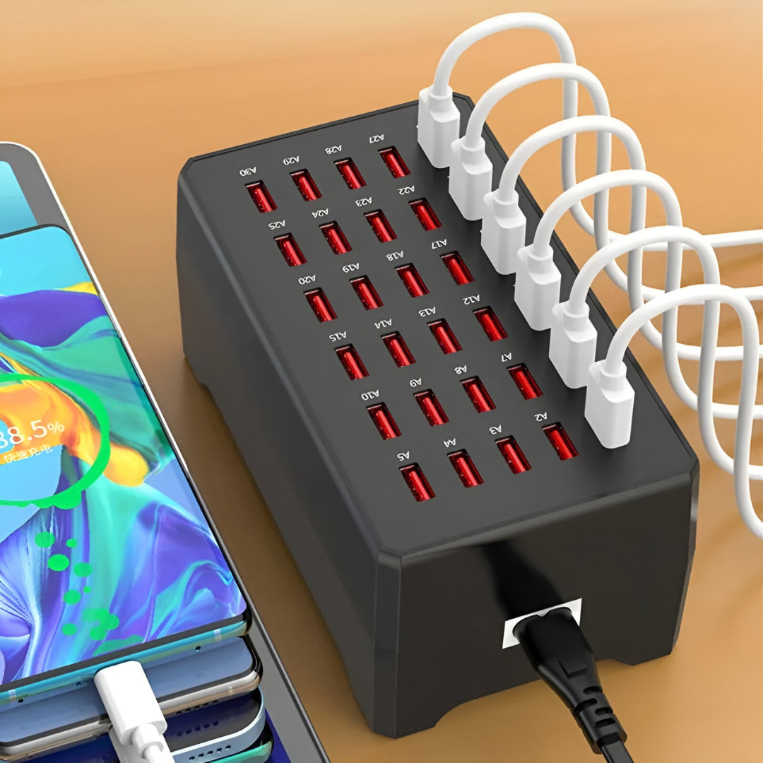Skorter | 30-Port Multi USB Charging Station with Fast Charge
