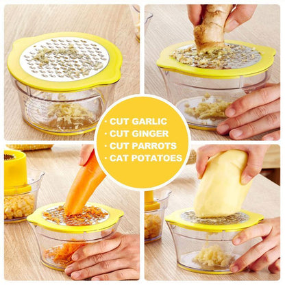 skorter | Cob Corn Stripper with Built-In Measuring Cup and Grater