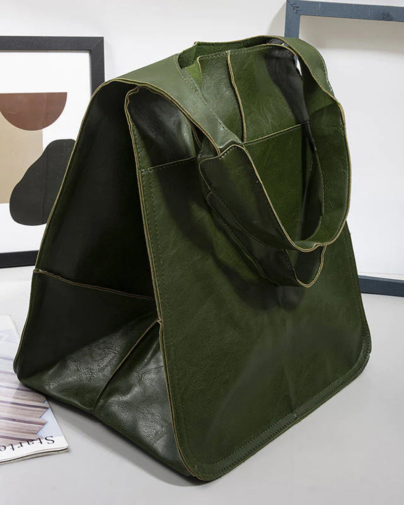 Skorter | Chic & Sustainable Leather Bag with Large Capacity - Elegant, Versatile Women's Handbag