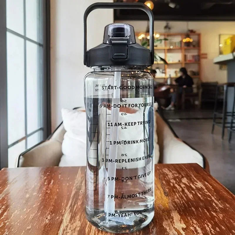 Skorter | 2L Portable Sports Water Bottle with Straw and Time Markings