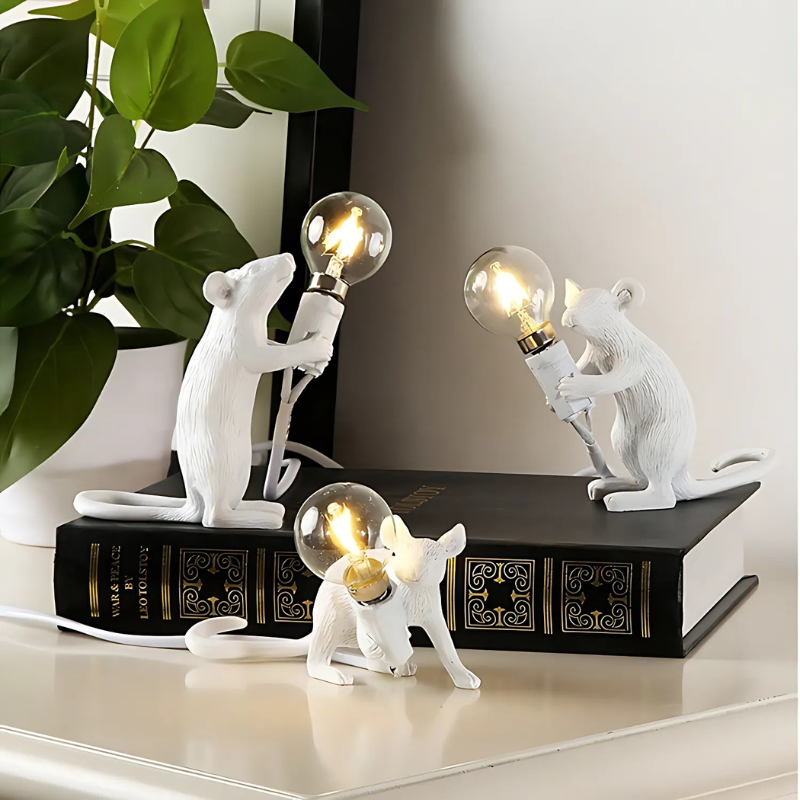 Skorter | Doctor Mousey – Original Designer Mouse Lamp for Tabletop or Shelf