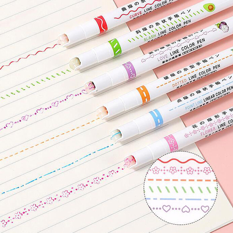 Skorter | BEST GIFTS FOR CHILDREN - Dual Tip Markers with 6 different curve shapes fine tips