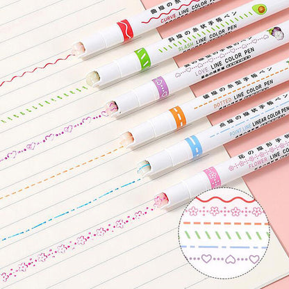 Skorter | BEST GIFTS FOR CHILDREN - Dual Tip Markers with 6 different curve shapes fine tips