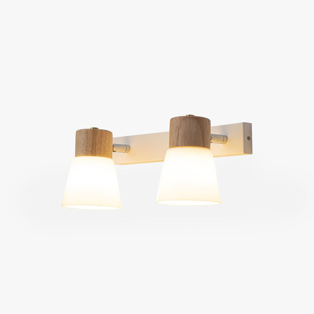 Skorter | Ozawa Nordic LED Wall Lamp Wood/Glass Living Room/Dining Room White