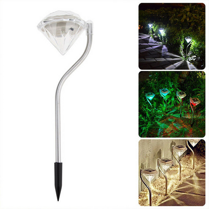 Skorter | Solar Garden Light in Diamond Shape – LED Lamps for Outdoor Decoration and Lighting