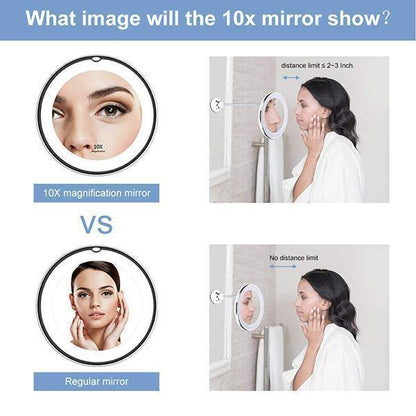 Skorter | 10x magnification LED illuminated makeup mirror