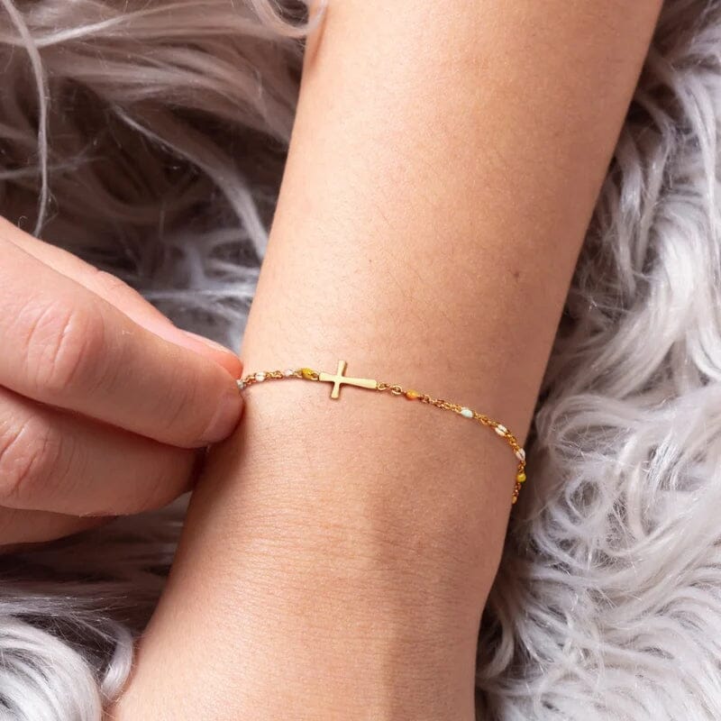 Skorter | Adjustable Cross Bracelet for Friendship & Faith – Silver or Gold – Gift Box Option
