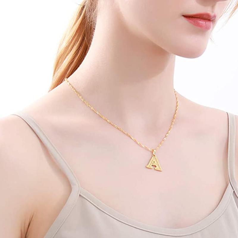 Skorter | 18K gold-plated initial letter necklace
