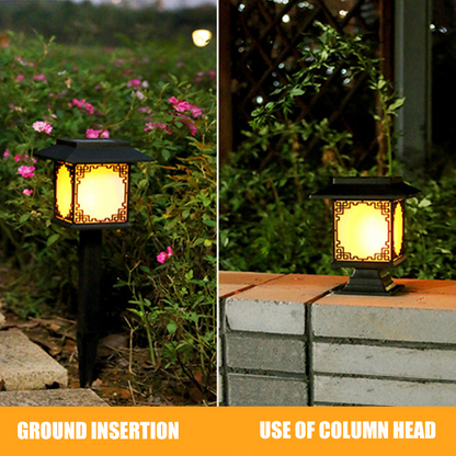 Skorter | Solar LED Garden Lamp – Large Square Lamp with Warm Light and Dual Use