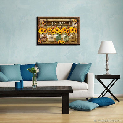 Skorter | Butterfly Sunflower Wall Art