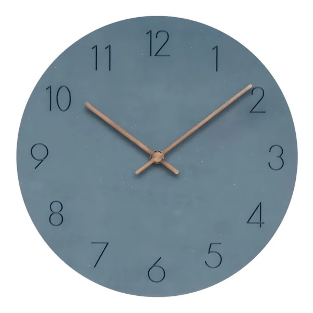 Skorter | Large Wooden Wall Clock – Minimalist Design with Silent Movement