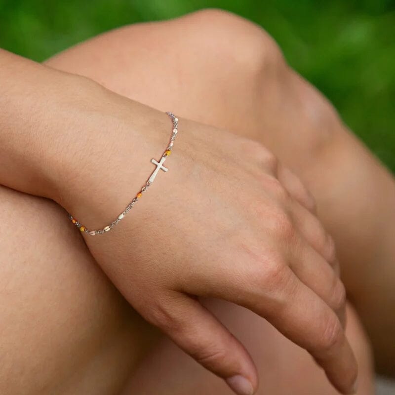 Skorter | Adjustable Cross Bracelet for Friendship & Faith – Silver or Gold – Gift Box Option