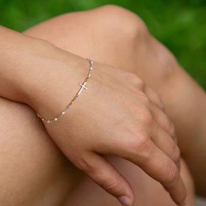 Skorter | Adjustable Cross Bracelet for Friendship & Faith – Silver or Gold – Gift Box Option