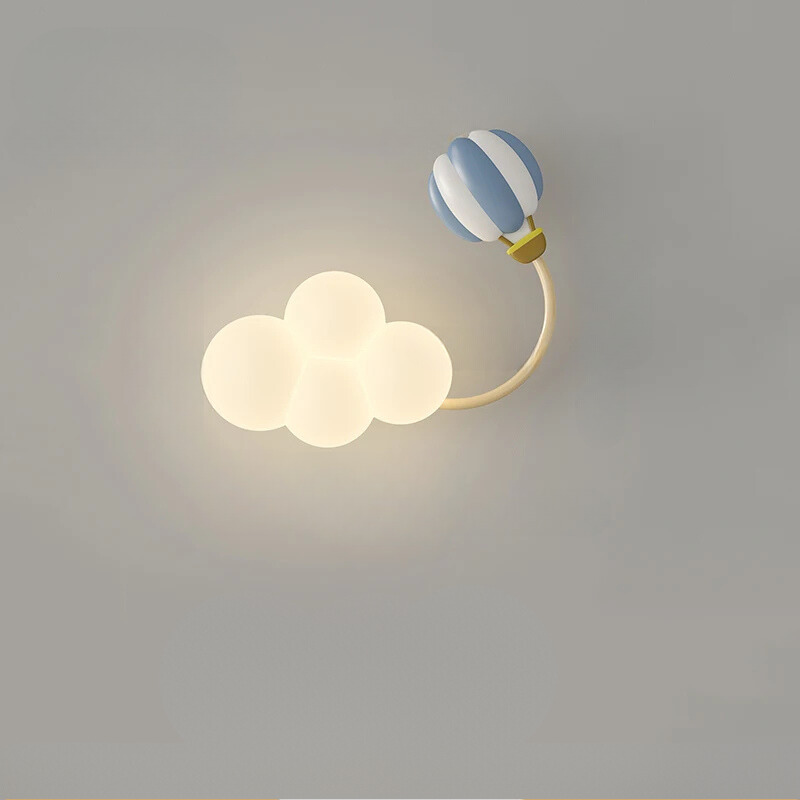 Skorter | CartoonAirplane - Children's Room Wall Lamp with Stars, Rainbow and Airplane Design