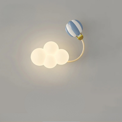 Skorter | CartoonAirplane - Children's Room Wall Lamp with Stars, Rainbow and Airplane Design