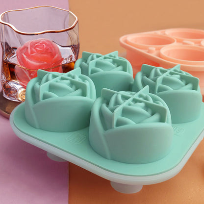 skorter | 4-Fold Large Rose Ice Cube Mold