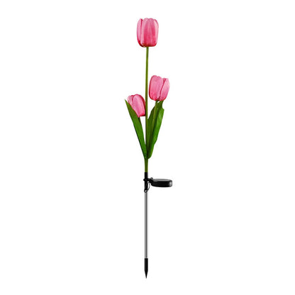 Skorter | Solar Tulip Lawn Light Outdoor Garden LED Tulip Flower Light Ground Stake Landscape Light