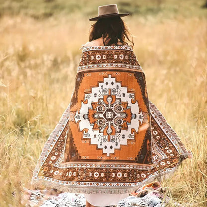Skorter | Boho Chic Patterned Throw Blanket