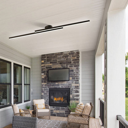 Skorter | Modern Aluminium Semi Flush Mount LED Ceiling Light | Minimalist Design for Living Room. Bedroom & Hallway