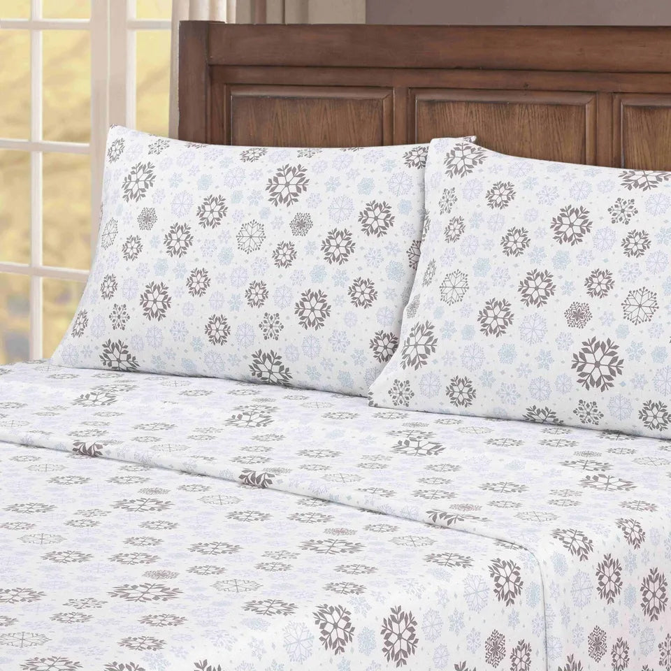 Skorter | 4-piece: Kathy Ireland 100% Turkish cotton flannel bedding