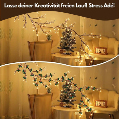 Skorter | LED Grapevine Fairy Lights - 100 LED String Lights with Green Wire for Indoor & Outdoor Decoration, Parties, and Garden Use