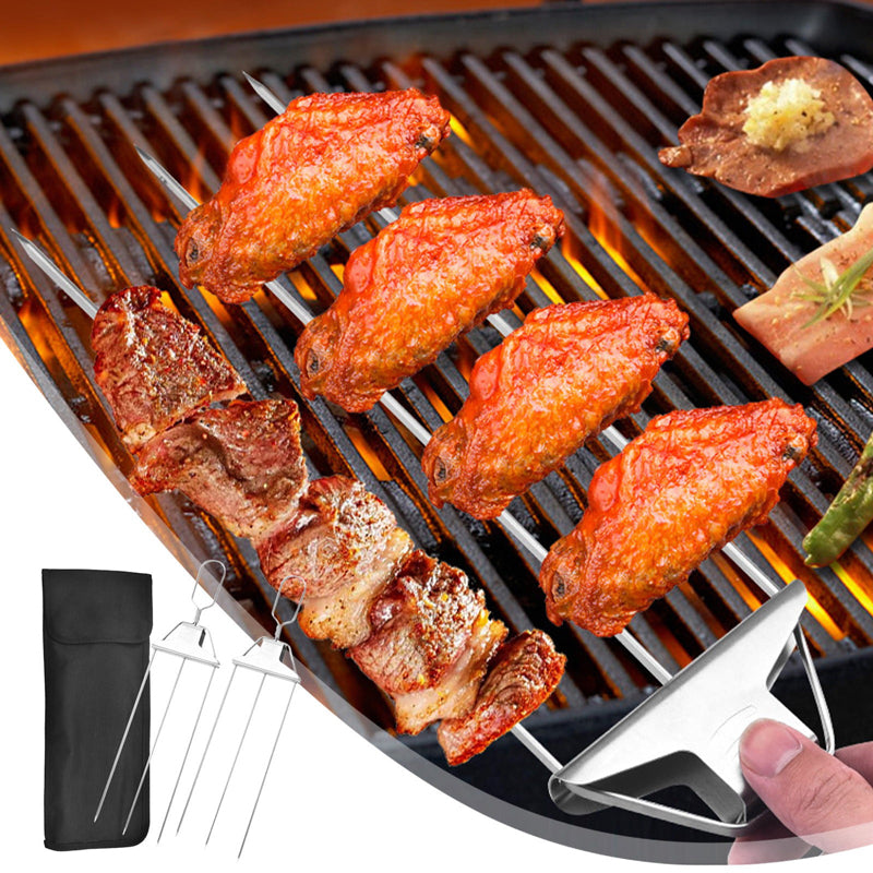 skorter | 3-Way Grill Skewers, Stainless Steel Skewers For Bbq