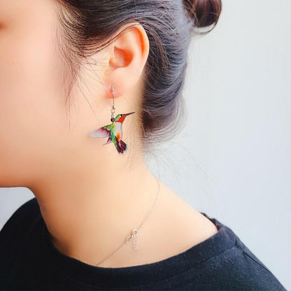 Skorter | Acrylic Drop Bird Earrings