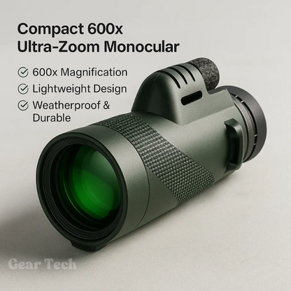 Skorter | Compact 600x Ultra-Zoom Monocular | HD Lens, Lightweight & Perfect for Hiking, Birdwatching, and Sports Events