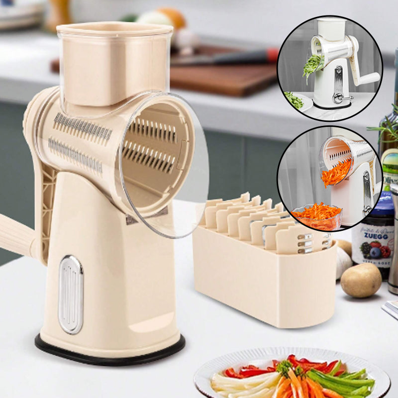skorter | 5 In 1 Vegetable Slicer, Rotating Cheese Plane