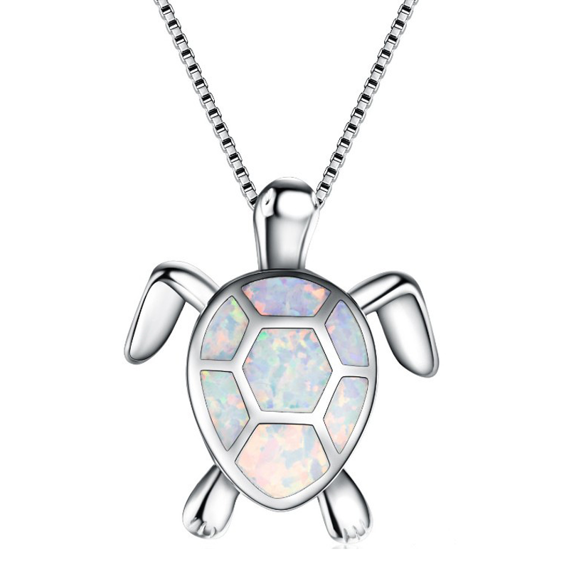 Skorter | Blue Opal Sea Turtle Necklace