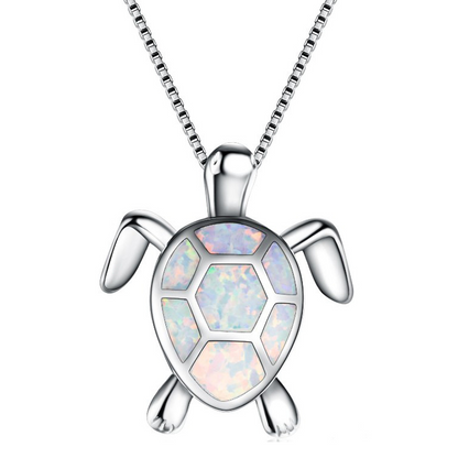 Skorter | Blue Opal Sea Turtle Necklace