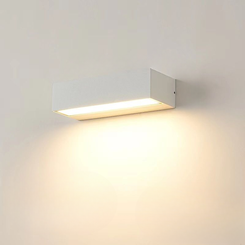 Skorter | Tight Linear LED Wall Lamp White, Bathroom/Bedroom/Living Room Metal & Acrylic