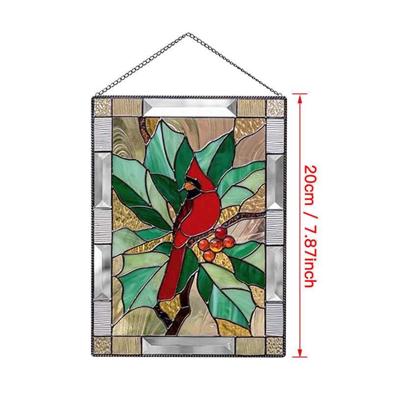 skorter | Cardinal Stained Glass Window Panel