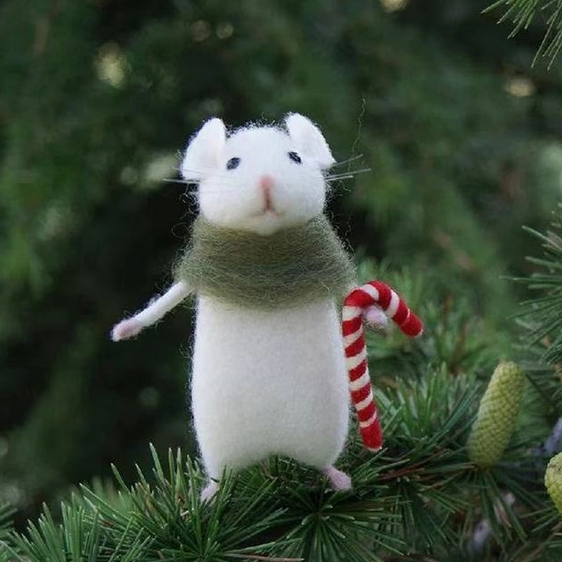 skorter | Felt Mouse and Pumpkin Ornament